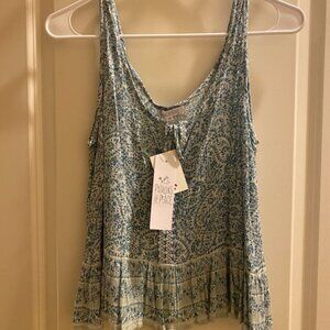 Blue and White Tank Top - Brand New Size XS